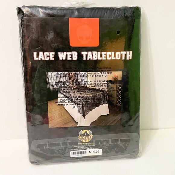 Spirit Lace Web Tablecloth Halloween Decor - Picture 6 of 9